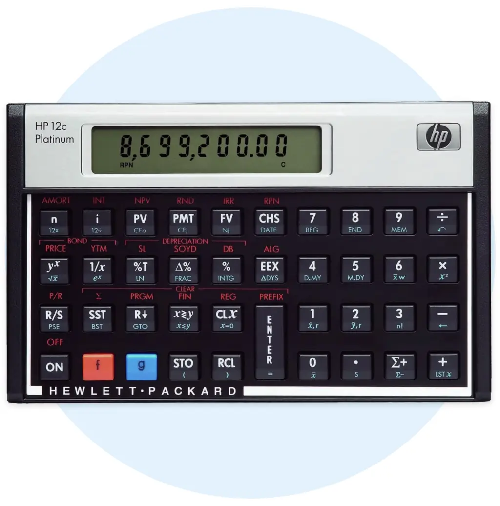 HP 12C Platinum calculator image