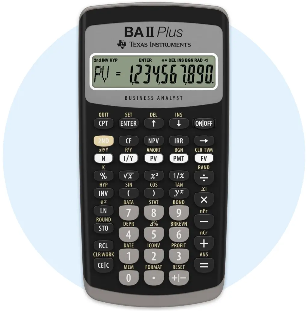 Original Texas Instruments BA II plus calculator image