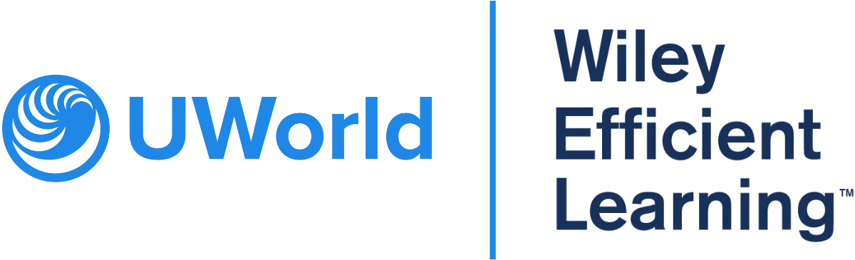 UWorld plus Wiley Efficient Learning logo