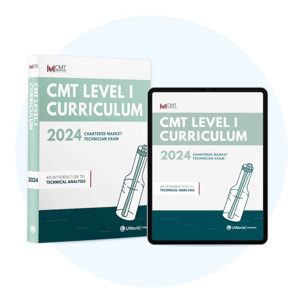 CMT Level I Curriculum book next to the eBook version displayed on tablet screen