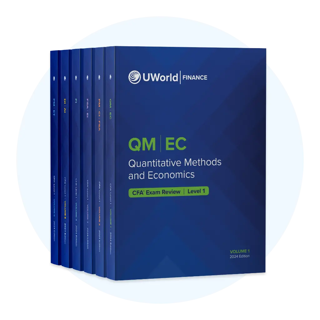 Thorough CFA Level 1 study guide by UWorld, encompassing the entire curriculum