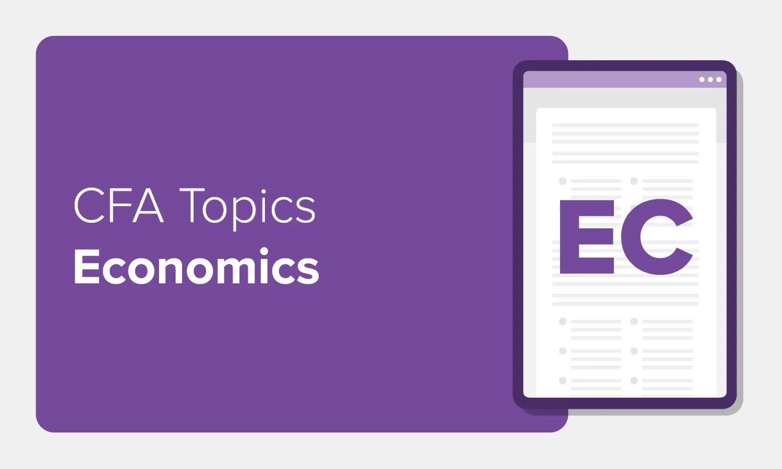 CFA Exam Topics Economics