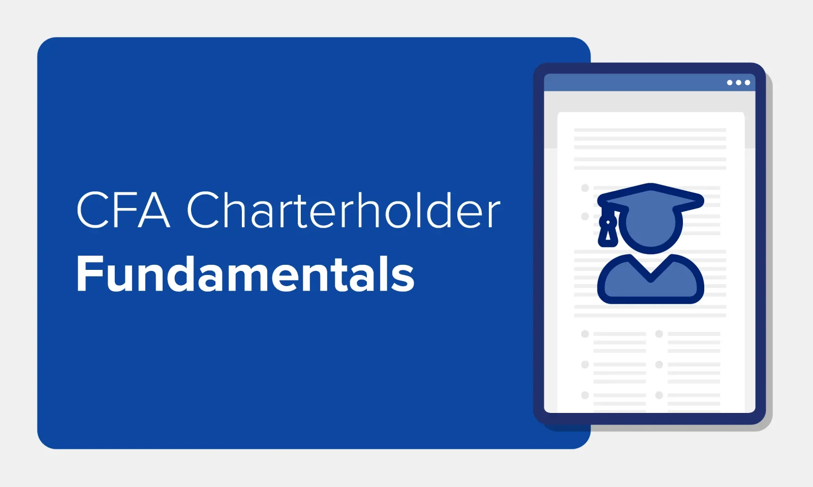 CFA Charterholder Fundamentals