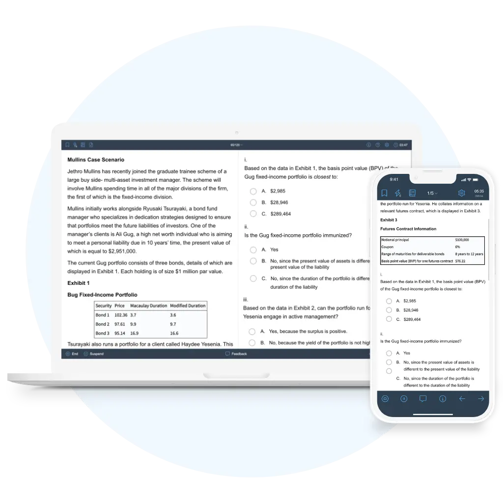 UWorld CFA Level 3 Exam QBank in Laptop and Mobile modes