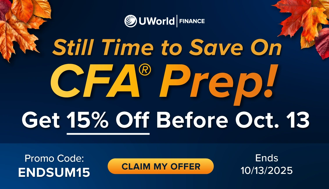 Still Time to Save On CFA® Prep!