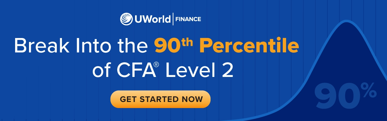 Break Into the 90th Percentile of CFA Level 2,' motivating candidates to reach top performance in their CFA Level 2 exam.