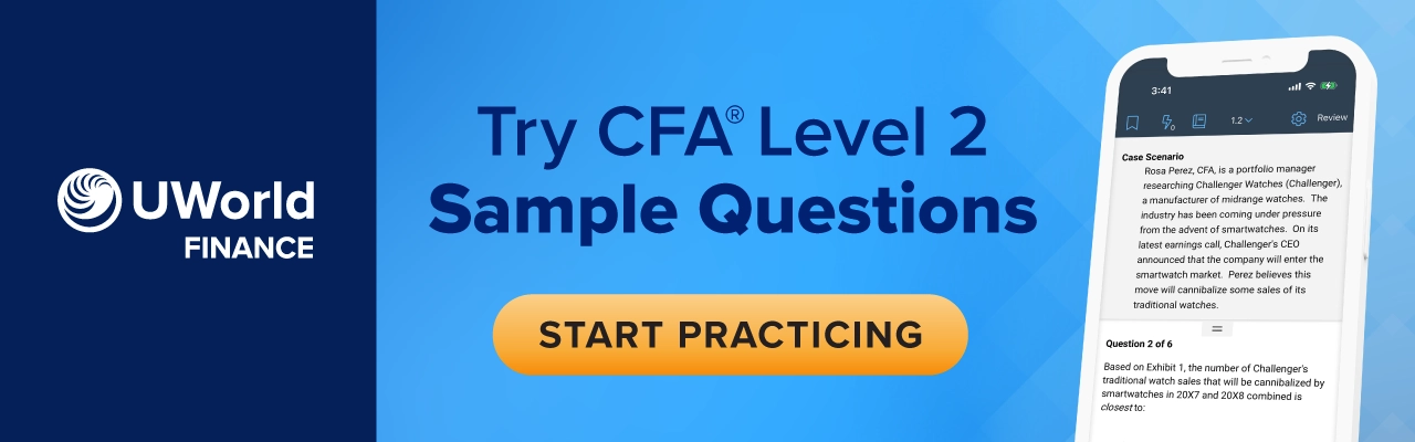 Let Quality Speak for Itself! Try Free CFA Level 2 Sample Questions,' encouraging candidates to explore UWorld's high-quality CFA Level 2 practice questions for free.