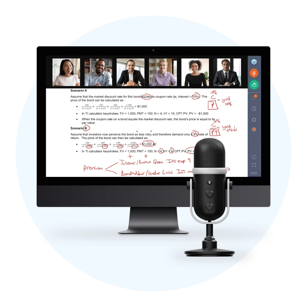 Live CFA webinar displayed on a desktop screen
