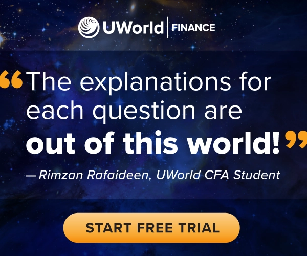 Banner image with testimonial text: 'The explanations for each question are out of this world!' highlighting the high-quality question explanations.