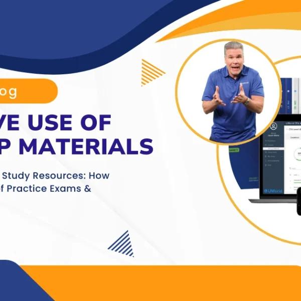 Visual representation of effective CFA exam preparation, featuring a tutor, CFA prep books, a laptop with study dashboards, and mobile learning tools highlighting how to maximize study resources and practice materials.