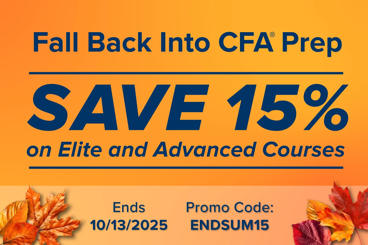 SAVE 15% on Elite and Advanced Courses